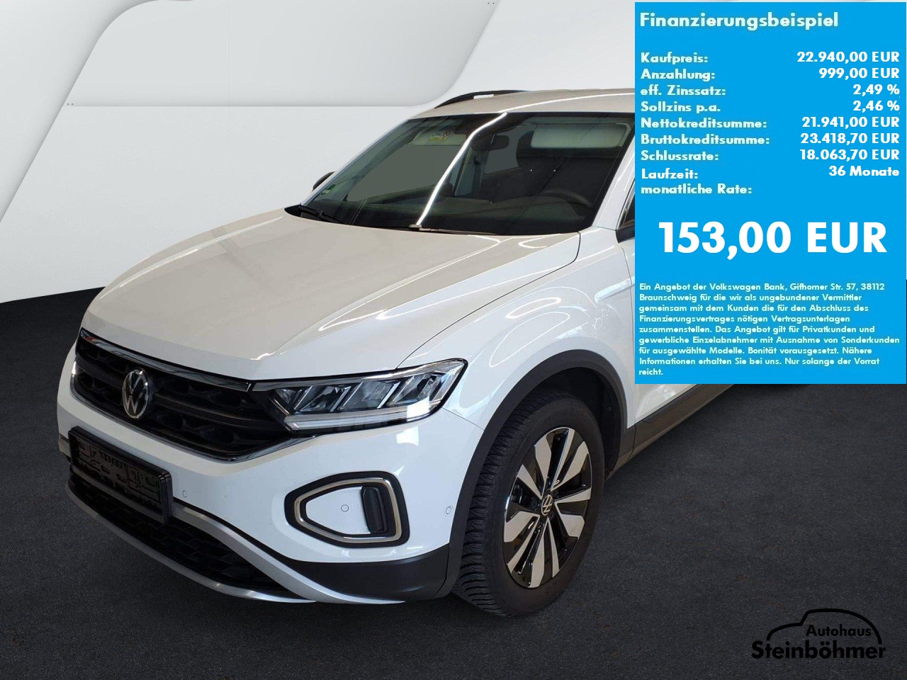 VW T-Roc GOAL 1.0TSI LED NAV SHZ ACC SideAssist Bluetooth Navi Klima Einparkhilfe el. Fenster